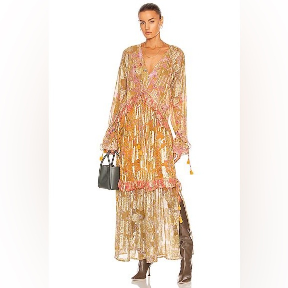 Hemant and Nandita Kaftan in Mustard | Size Medium